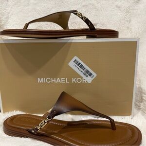 Michael Kors Daniella Flat Thong in Burnished Leather